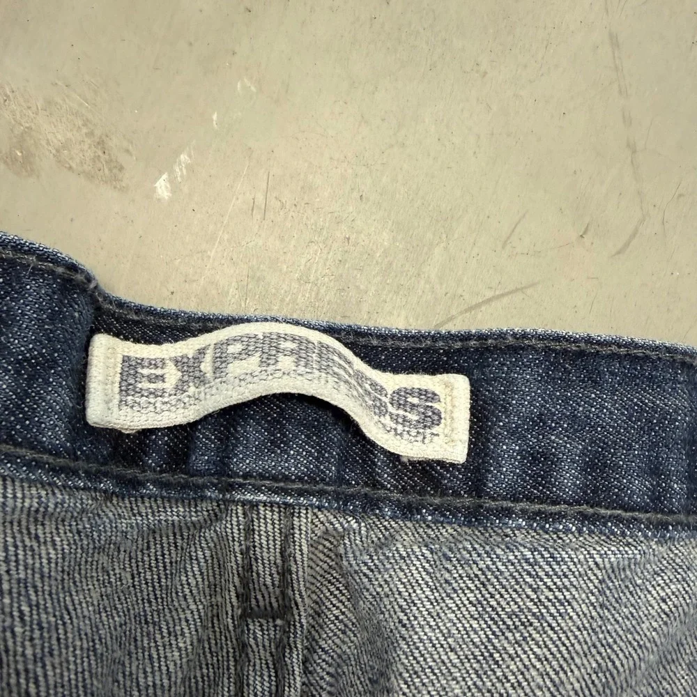 2000s y2k express relaxed fit straight leg jeans